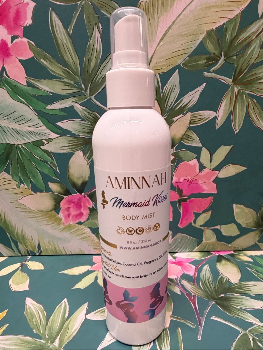 Aminnah Mermaid Kisses Body Mist 8 oz NWT Vegan Cruelty Free